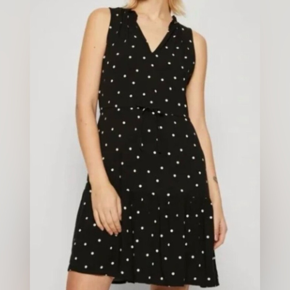 GAP Black and White Polka Dot Mini Dress- Sz L
